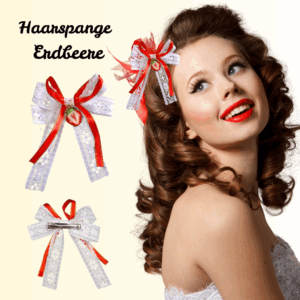 Haarspange Spitze mit Erdbeere